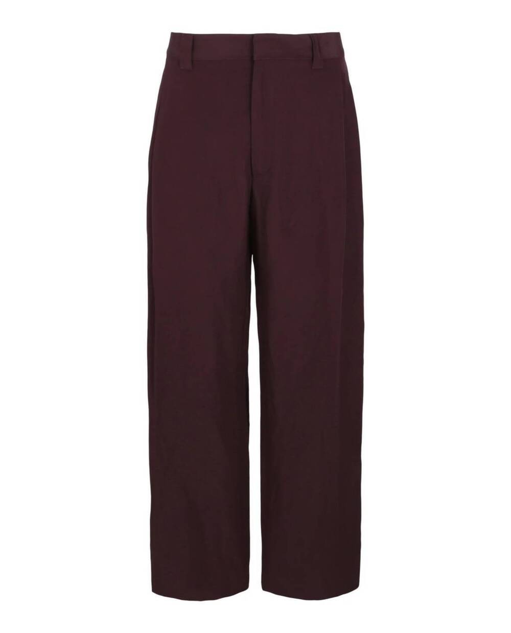 NEW SALVATORE FERRAGAMO men's relaxed tailored trousers in plum
